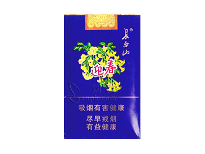 长白山(天蓝)香烟价格表_长白山迎春天蓝多少钱一盒-第1张图片