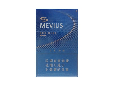 七星(天蓝)香烟价格表_MEVIUS Sky Blue多少钱一盒-第1张图片